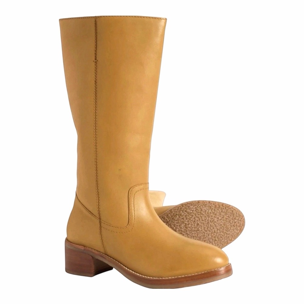 Frye Camryn Campus Style Signature Banana Leather Tall Pull On Boot Sz 9.5 New